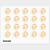 Ronde crème roos bruiloft uitnodigen envelop verze sticker (Vel)