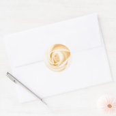 Ronde crème roos bruiloft uitnodigen envelop verze sticker (Envelop)