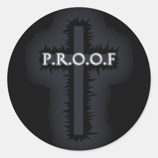 ronde cross sticker (Voorkant)