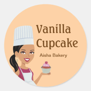 Ronde Cupcake Label & Karakter Art #1