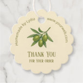 Ronde Custom Business Bedankt Label met olijven (Voorkant)