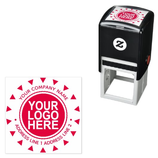 Ronde Custom Business Logo Zelfinkkend Stempel (In situ)