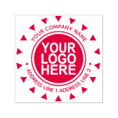 Ronde Custom Business Logo Zelfinkkend Stempel (Design)