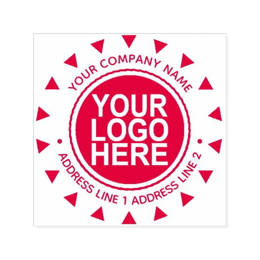 Ronde Custom Business Logo Zelfinkkend Stempel (Design)