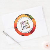 Ronde Custom Dank u Stickers met Logo & Foto