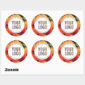 Ronde Custom Dank u Stickers met Logo & Foto