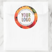 Ronde Custom Dank u Stickers met Logo & Foto