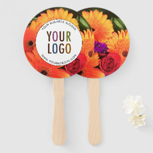 Ronde Custom Hand Held Fan met Uw Logo & Foto Handwaaier