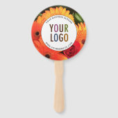 Ronde Custom Hand Held Fan met Uw Logo & Foto Handwaaier (Voorkant)