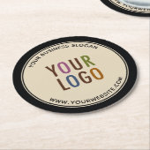 Ronde Custom Pulpboard Papier Onderzetters Bedrijf (Gebogen)