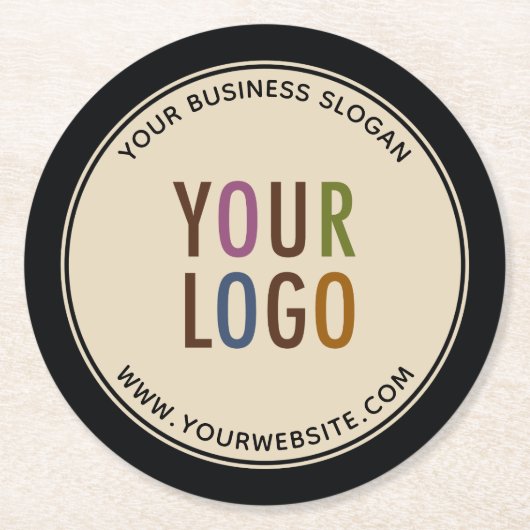 Ronde Custom Pulpboard Papier Onderzetters Bedrijf (Voorkant)