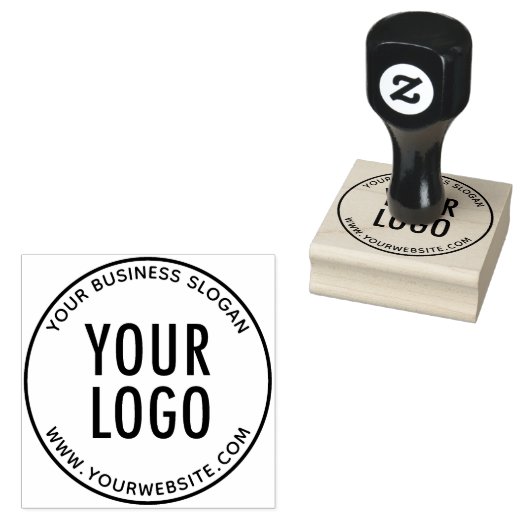 Ronde Custom Rubber Stamp met Uw Bedrijf Logo Rubberstempel (Gestempeld)