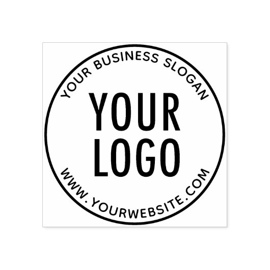 Ronde Custom Rubber Stamp met Uw Bedrijf Logo Rubberstempel (Afrduk)