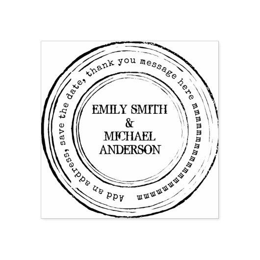 Ronde Custom Stempel  Verdrietige Stijl (Afrduk)