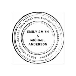 Ronde Custom Stempel Verstrekte Stijl Grunge 2