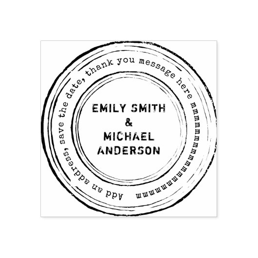 Ronde Custom Stempel Verstrekte Stijl Grunge 2 (Afrduk)