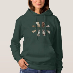 Ronde Cute Honden van Klein Formaat Oppasser Hoodie