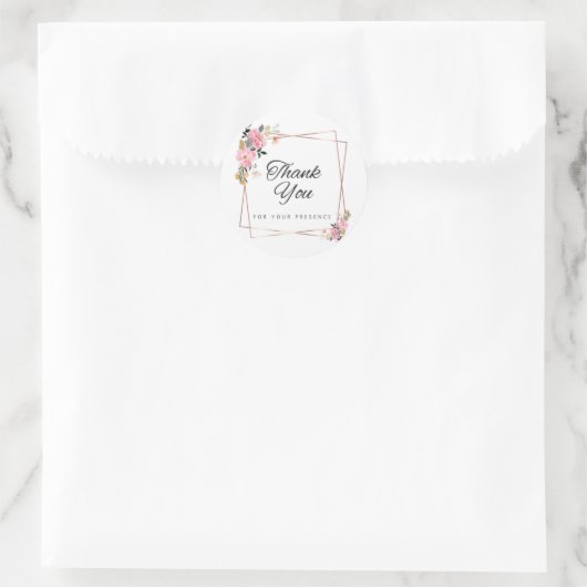 Ronde Dank u Sticker (Tas)