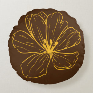 Ronde decoratieve kussens (40,6 cm) Kleine bloem
