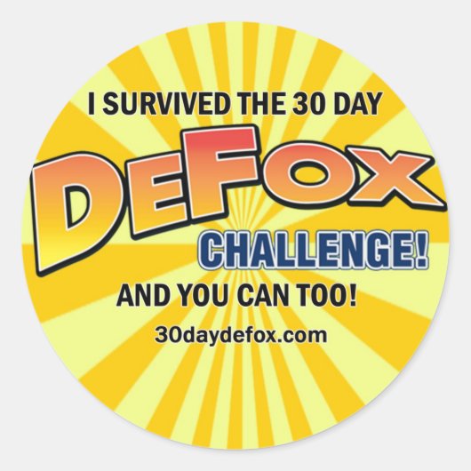 Ronde DeFox Sticker (Voorkant)