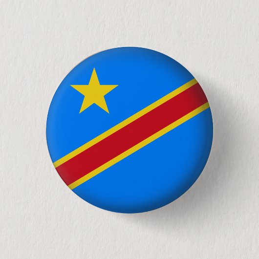 Ronde Democratische Republiek Congo Ronde Button 3,2 Cm (Voorkant)