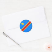Ronde Democratische Republiek Congo Sticker (Envelop)