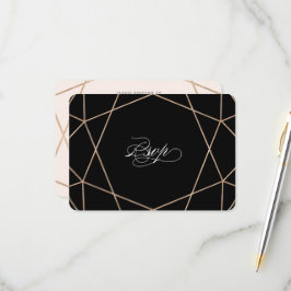 Ronde diamant edelsteen geometrische stijlvolle br RSVP kaartje