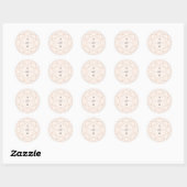 Ronde Diamant Gem Geometrische Monogram Chique Bru Sticker (Vel)
