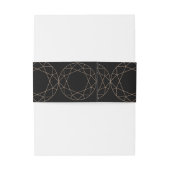 Ronde Diamant Gem Geometrische Monogram Chique Bru Uitnodigingen Wikkel (Achterkant Voorbeeld)