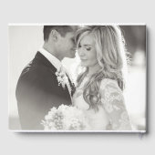 Ronde diamant geometrische chique bruiloft foto gastenboek (Achterkant)