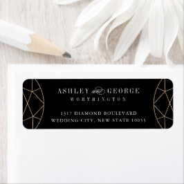 Ronde Diamanten Geometrisch Monogram Stijlvolle Tr Etiket