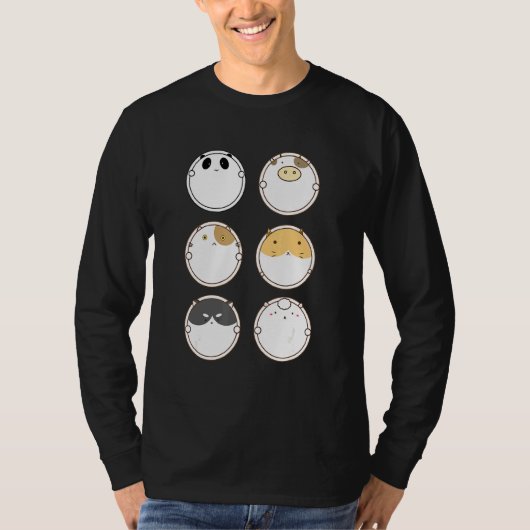 Ronde dieren t-shirt (Voorkant)