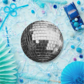Ronde Disco Ball Stickers Papieren Bordje (Feest)