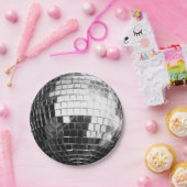 Ronde Disco Ball Stickers Papieren Bordje (Feest)