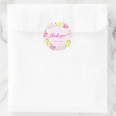 Ronde Ditsy Bloem Favor Sticker (Tas)