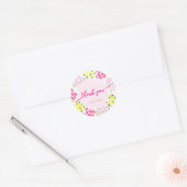 Ronde Ditsy Bloemen Favor Sticker (Envelop)