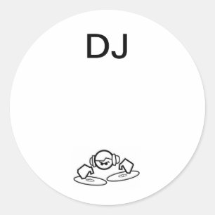 Ronde DJ-Stickers Sticker
