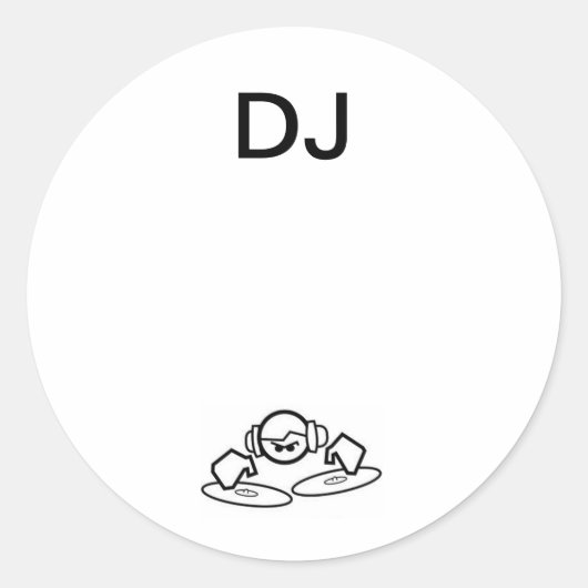 Ronde DJ-Stickers Sticker (Voorkant)