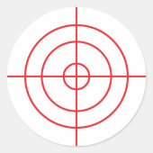 Ronde doel praktijk stickers met rood kruishaar (Voorkant)