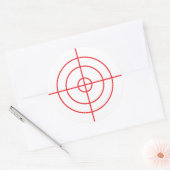 Ronde doel praktijk stickers met rood kruishaar (Envelop)