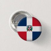Ronde Dominicaanse Republiek Button 3,2 Cm (Voorkant /achterkant)