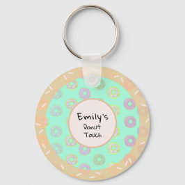 Ronde Donut Touch Mint Green Sleutelhanger