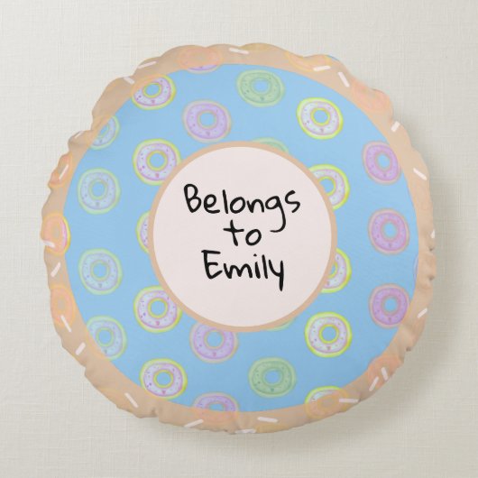 Ronde Donut Touch Pillow Rond Kussen (Voorkant)