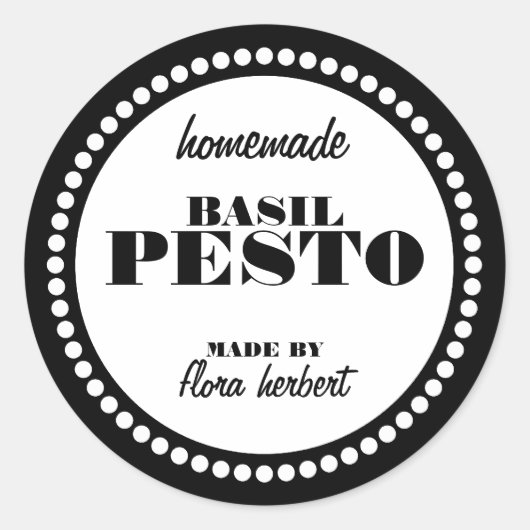 Ronde Dot Lijst Jar Label Sjabloon (Voorkant)