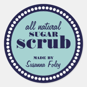 Ronde Dot Lijst Suiker Scrub Label Sjabloon