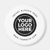 Ronde Douane Uw Logo van het Bedrijf Magneet (Voorkant)