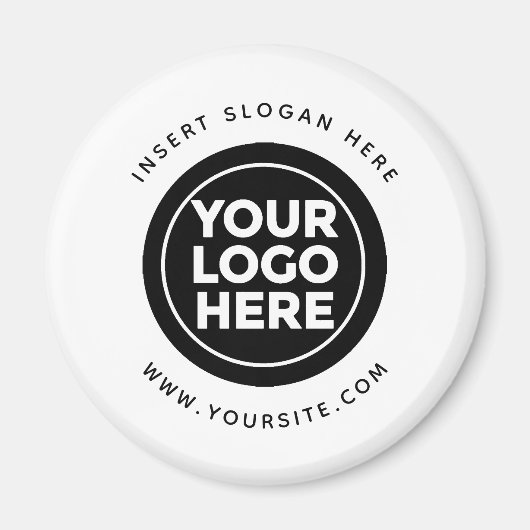 Ronde Douane Uw Logo van het Bedrijf Magneet (Voorkant)