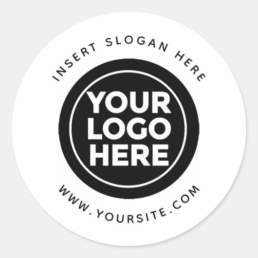 Ronde Douane Uw Logo van het Bedrijf Ronde Sticker (Voorkant)