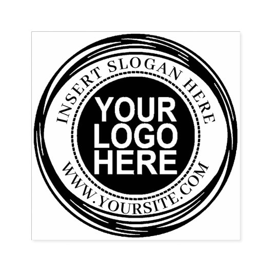 Ronde Douane Uw Logo van het Bedrijf Rubberstempel (Afrduk)