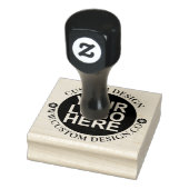 Ronde Douane Uw Logo van het Bedrijf Rubberstempel (Stempel)
